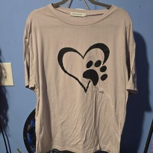 MISSLOOK Lavender Heart and Paw Tee